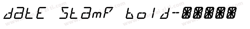 date stamp bold字体转换